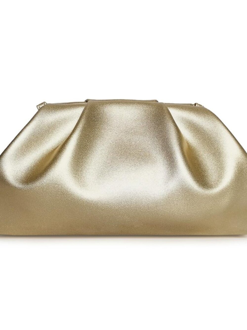 Women Evening Clutch Purse Dressy Pleated Vegan PU Shoulder Bag